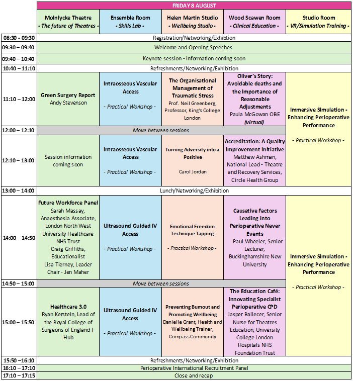 Friday Agenda