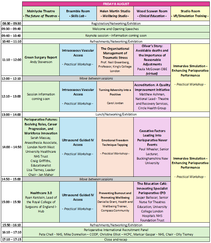 Friday Agenda